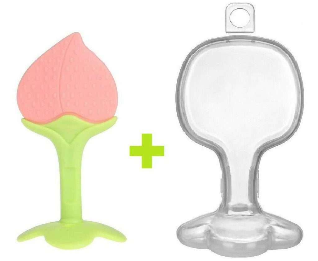 BabyGo Silicone BPA Free Natural Organic Nipple Teethers With Storage Box | Grocsy