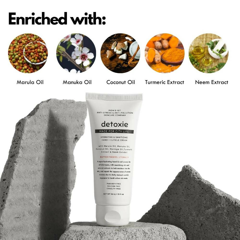 Detoxie Hydrating & Sanitizing Hand & Cuticle Cream | Grocsy