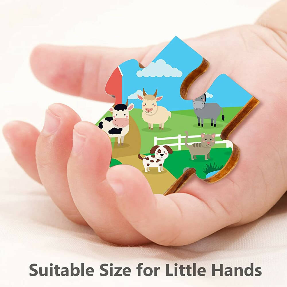 Webby Farm House Wooden Jigsaw Puzzle- 40 Pcs | Grocsy