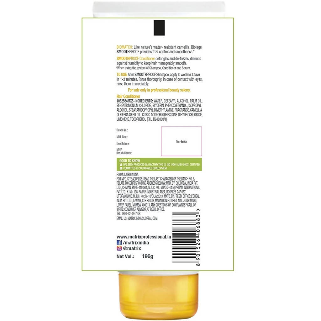 Matrix Biolage Smoothproof Camellia Conditioner | Grocsy