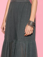 Ahalyaa Women's Traditional Wear Co-ods - Grey | Grocsy