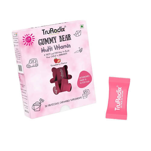 Truradix Kids Multivitamin Gummies-Strawberry Flavor | Grocsy