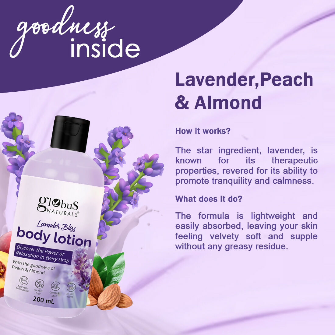 Globus Naturals Lavender Bliss Body Lotion | Grocsy