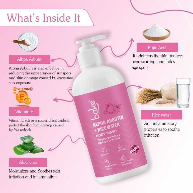 Bake Alpha Arbutin Body Wash | Grocsy