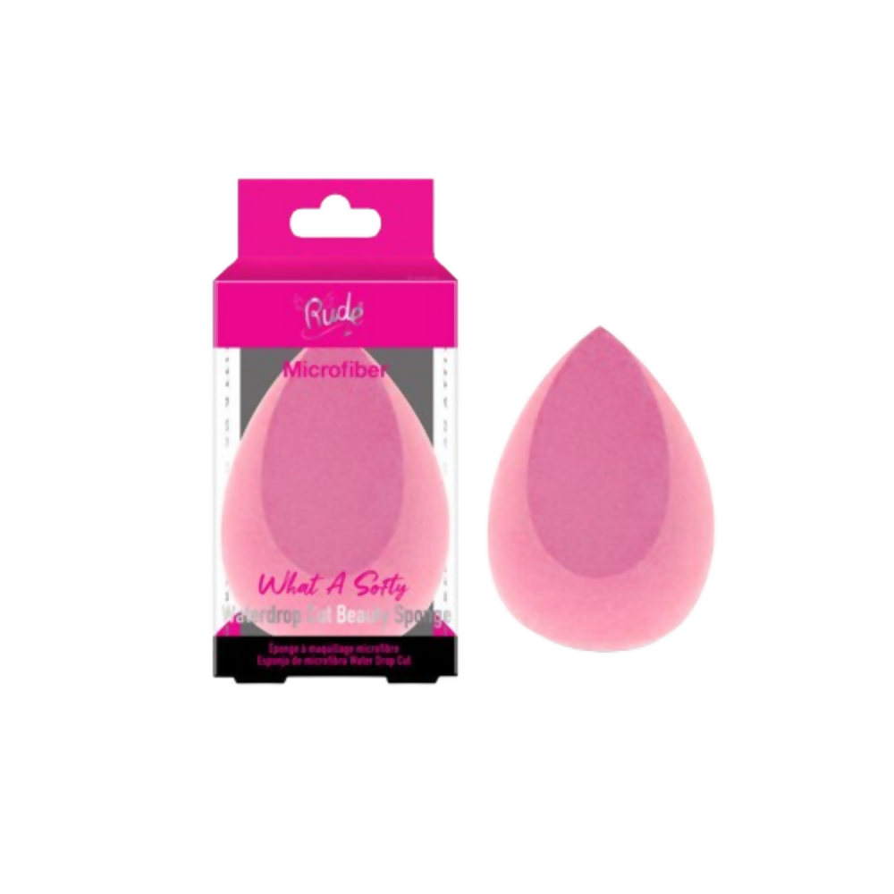 Rude Cosmetics What A Softy Microfiber Waterdrop Cut Beauty Sponge | Grocsy