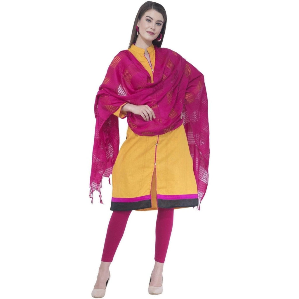 A R Silk Magenta Color Window Square Dupattas and Chunnis | Grocsy