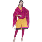 A R Silk Magenta Color Window Square Dupattas and Chunnis | Grocsy