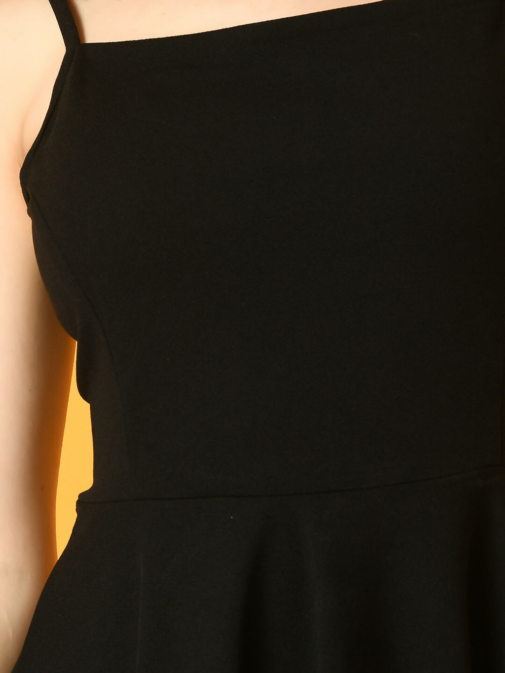 Myshka Women's Black Solid Party Dress | Grocsy