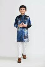 Joban Fashion Velvet Teal Blue Kurta With Straight Fit Pant | Grocsy
