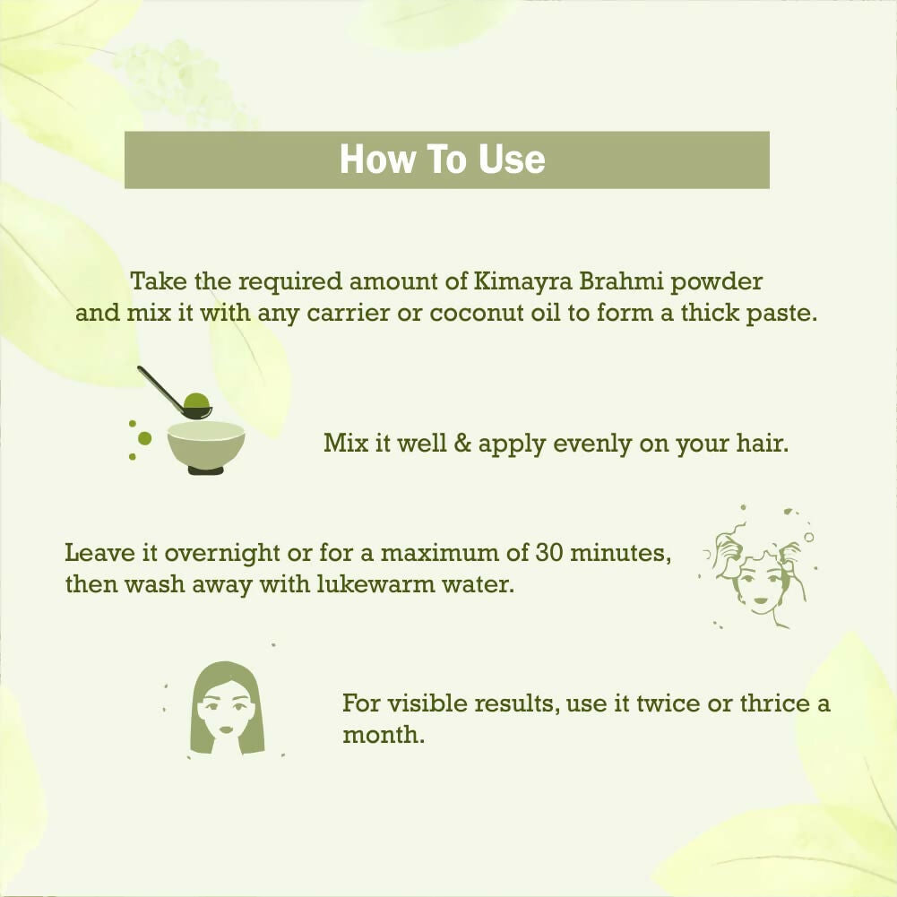Kimayra Brahmi Powder For Hair Growth & Deep Cleans Scalp | Grocsy