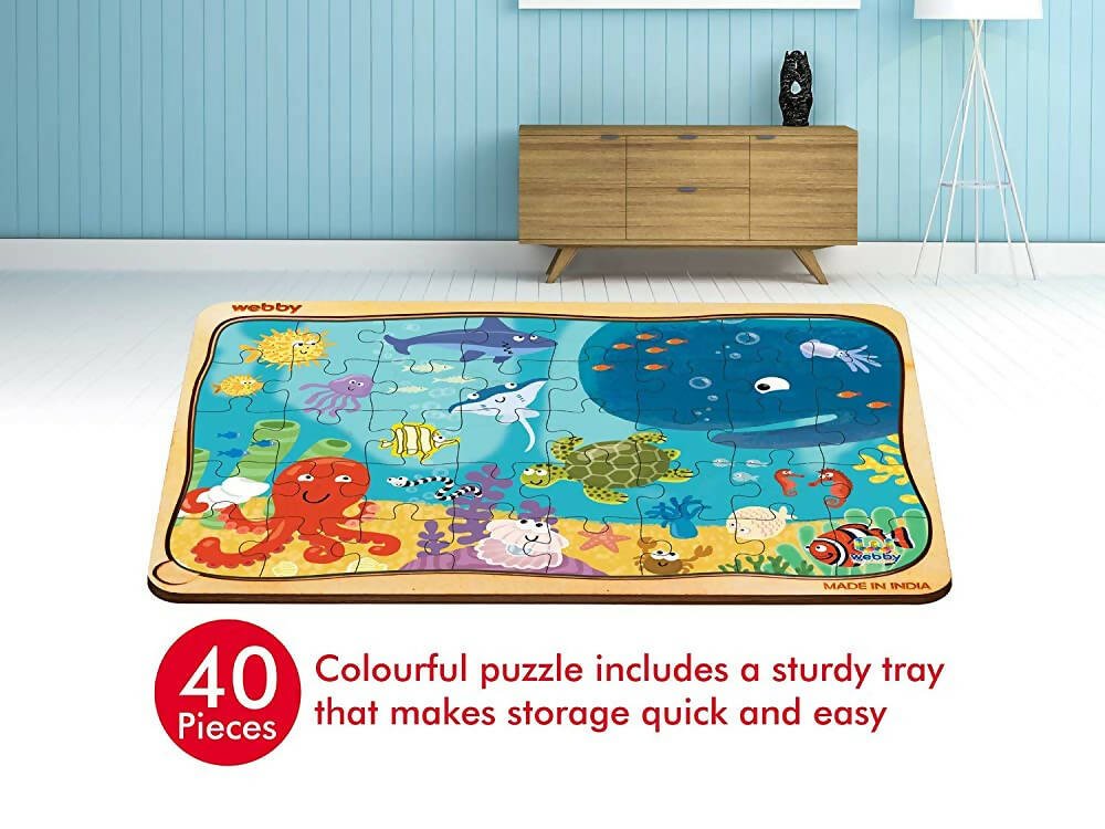 Webby Underwater Animals Jigsaw Puzzle - 40 Pcs | Grocsy