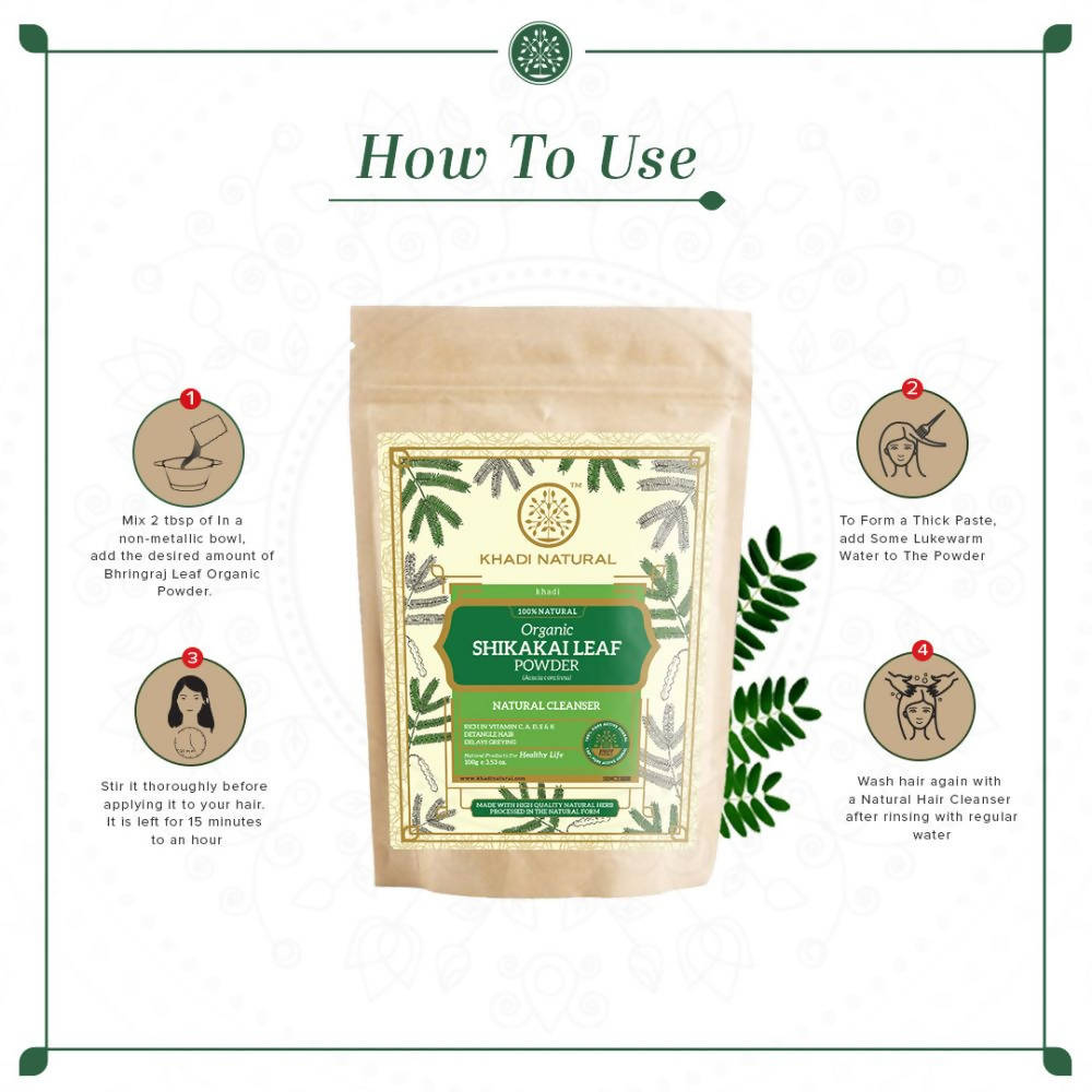 Khadi Natural Organic Shikakai Leaf Powder | Grocsy