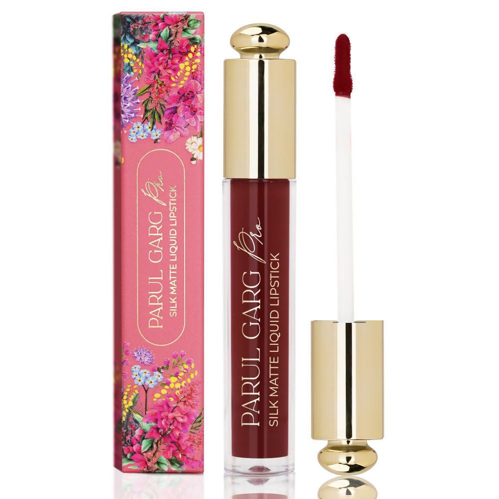 Parul Garg Beauty Silk Matte Liquid Lipstick, Long Lasting & Transfer-Proof - Primrose, Deep Maroon | Grocsy