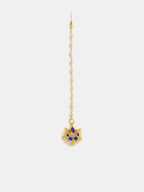 Ruby Raang Finest Gold Kundan Earrings With A Maang Tikka | Grocsy