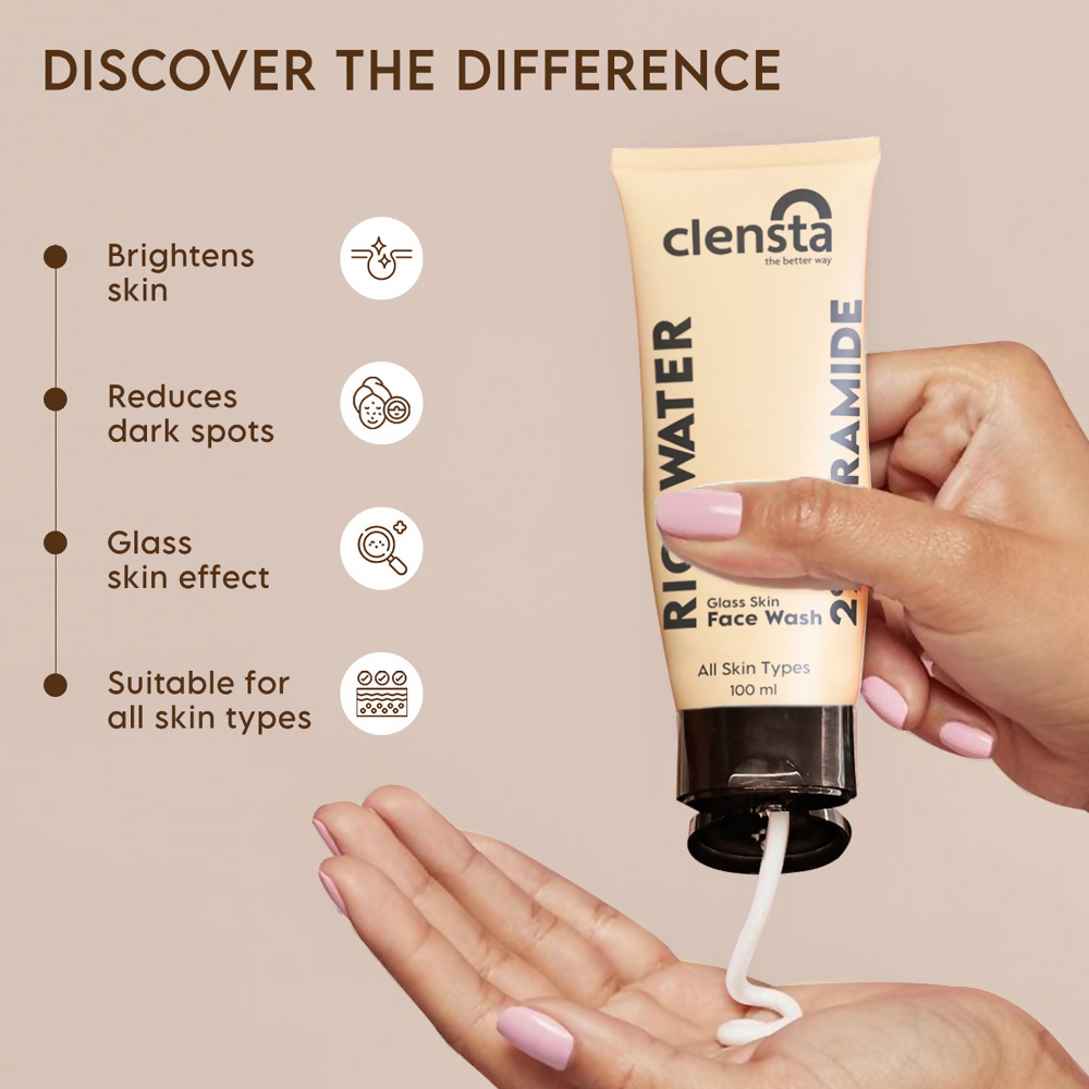 Clensta Rice Water Face Wash | Grocsy