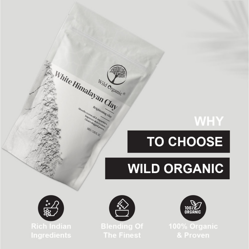 Wild Organic White Himalayan Brightening Clay Powder | Grocsy
