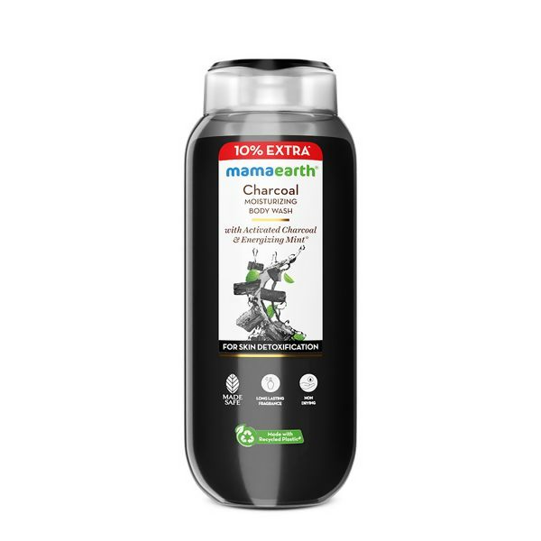 Mamaearth Charcoal Moisturizing Body Wash with Activated Charcoal & Energizing Mint for Skin | Grocsy