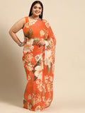 Ahalyaa Women's Traditional wear Saree - Orange | Grocsy