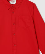 Manet Boys Full Sleeves Solid Shirt - Red | Grocsy