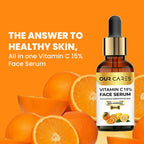 Our Cares Vitamin C Daily Glow Face Serum for Men & Women | Grocsy