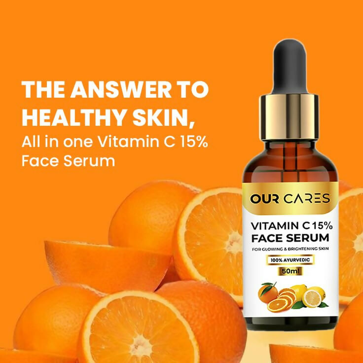Our Cares Vitamin C Daily Glow Face Serum for Men & Women | Grocsy