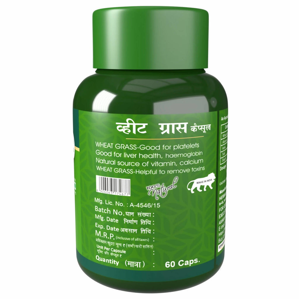 Herbal Canada Wheat Grass Capsules | Grocsy