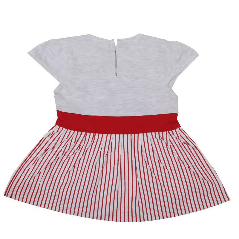 NammaBaby Baby Girl's A-Line Mini Frock Dress - Red 120 | Grocsy