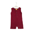 Sunshine Baby Cute Organic Muslin Cotton Sleeveless Knee Length Rompers - Maroon | Grocsy
