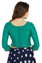 Aastha Fashion Women's Sea Green Art Silk Designer Party Wear Readymade Blouse | Grocsy