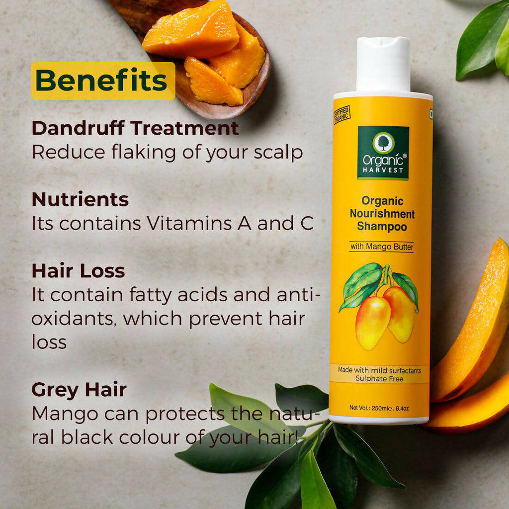 Organic Harvest Organic Nourishment Shampoo With Mango Butter | Grocsy