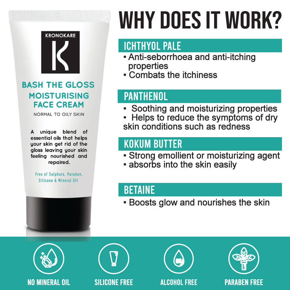 Kronokare Bash The Gloss Moisturising Face Cream | Grocsy