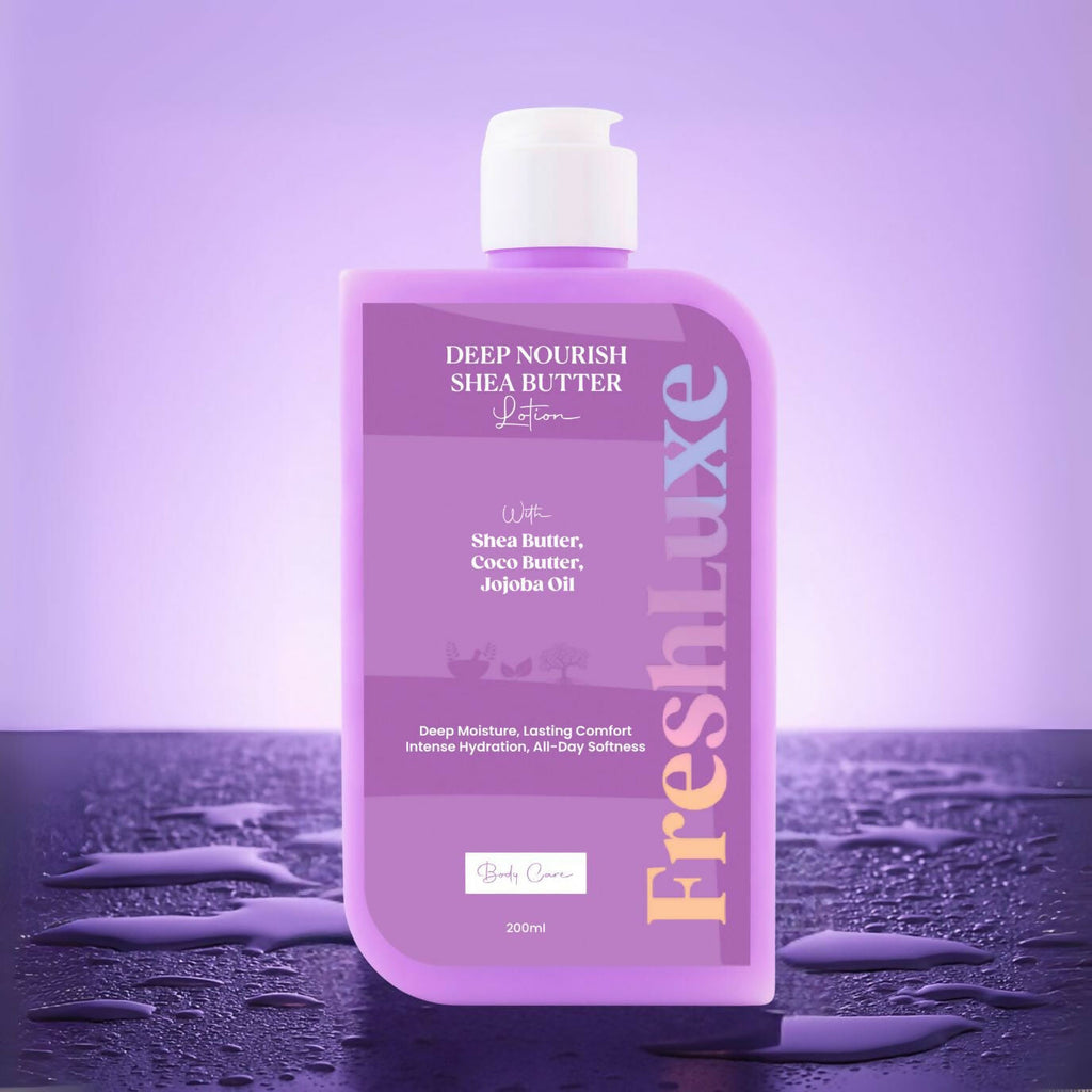 FreshLuxe Shea Butter Lotion with Coco Butter & Jojoba Oil For Deep Moisturization | Grocsy
