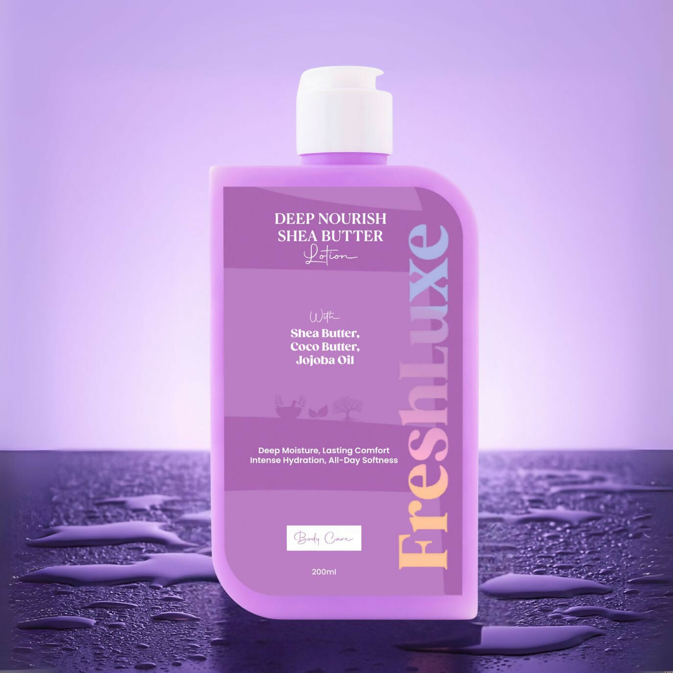 FreshLuxe Shea Butter Lotion with Coco Butter & Jojoba Oil For Deep Moisturization | Grocsy
