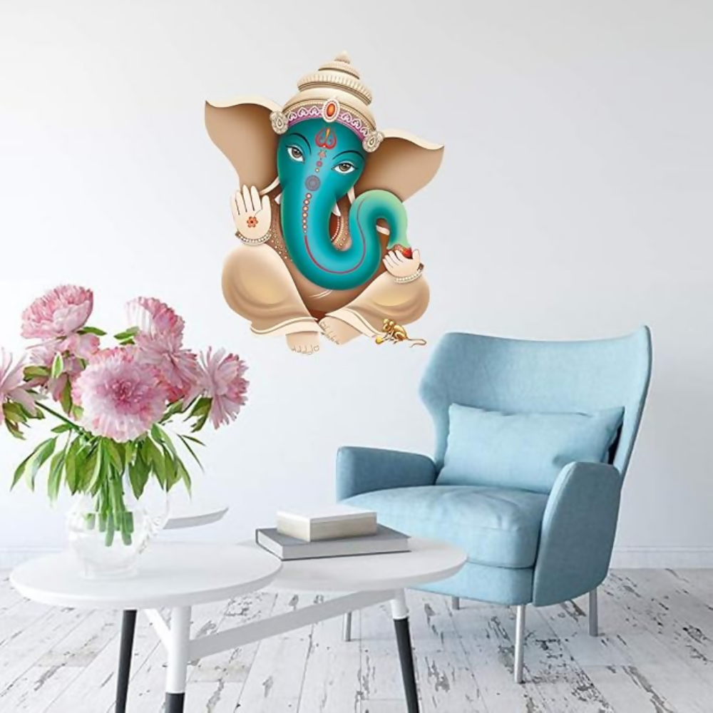 Rangoli Vinyl Religion Large Wall Sticker (Multicolor, 50 or 70 cm) | Grocsy