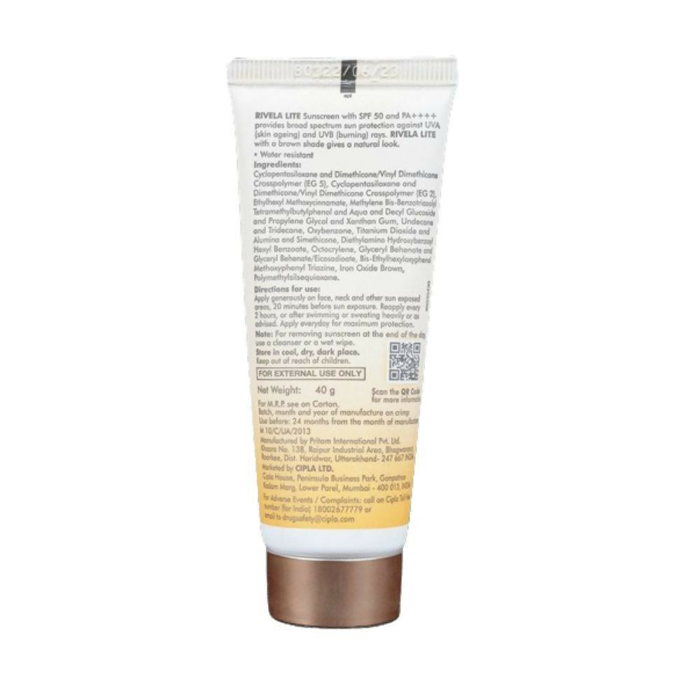 Rivela Lite Weightless Mousse Broad Spectrum UVA/UVB Sunscreen, Bronze SPF 50+ | Grocsy