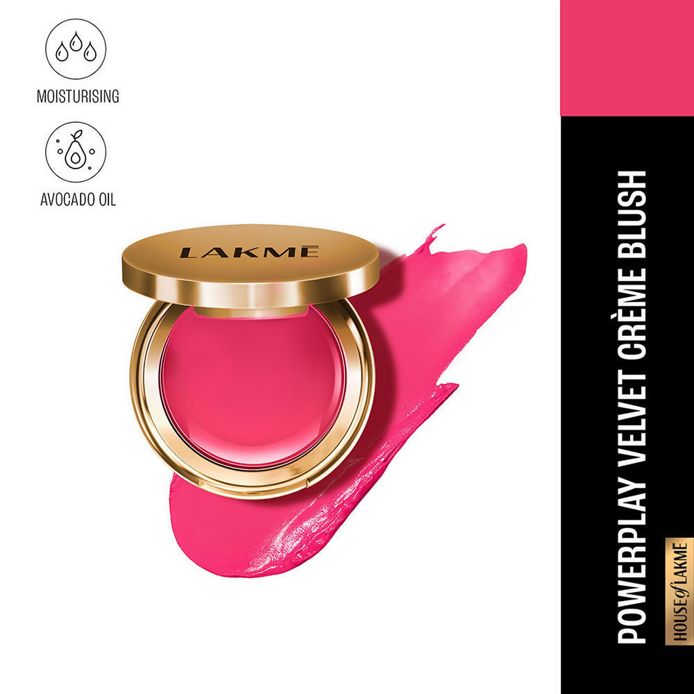 Lakme 9 to 5 Powerplay Velvet Creme Blush - Pink Rose | Grocsy