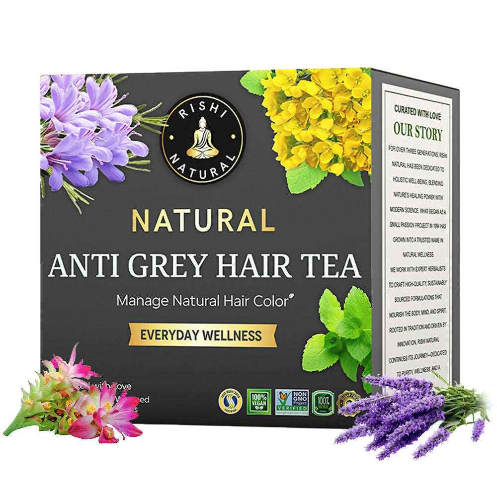 Rishi Natural Anti Grey Hair Herbal Tea | Grocsy
