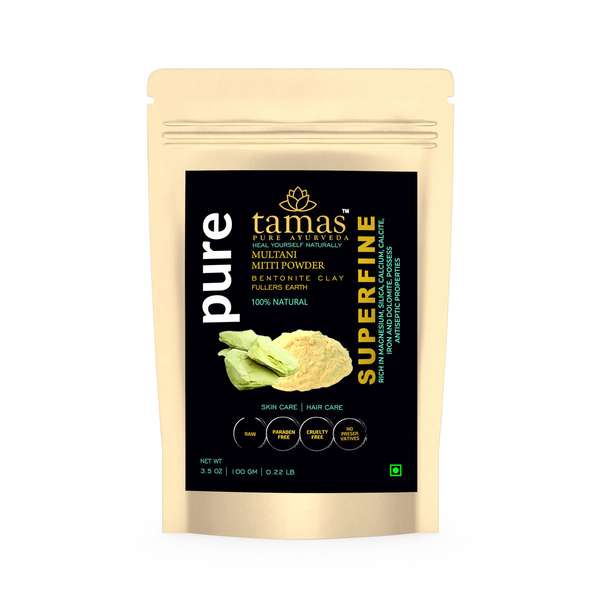 Tamas Pure Ayurveda Superfine Multani Mitti Powder | Grocsy
