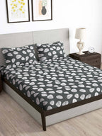 Story@home Green & White Floral Microfiber 180 TC Bedsheet With Pillow Cover | Grocsy