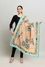 Joban Fashion Multi Color Cotton Embroidery Work Phulkari Dupatta | Grocsy