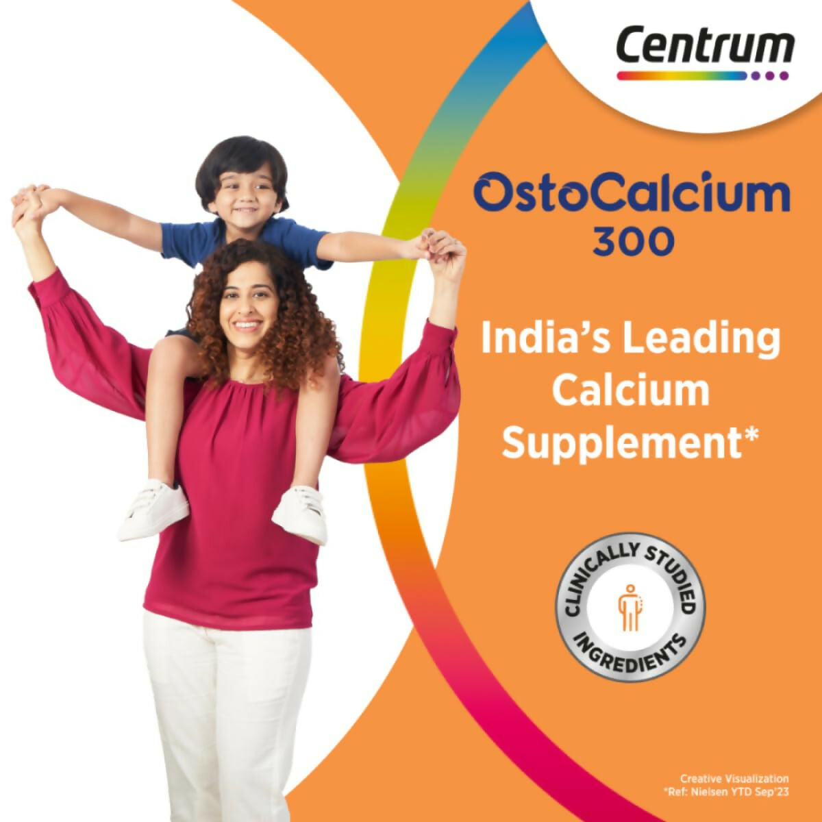 Centrum OstoCalcium 300 Suspension for Kids, Vit D & Calcium to support Growth, Strong Bones & Teeth | Grocsy