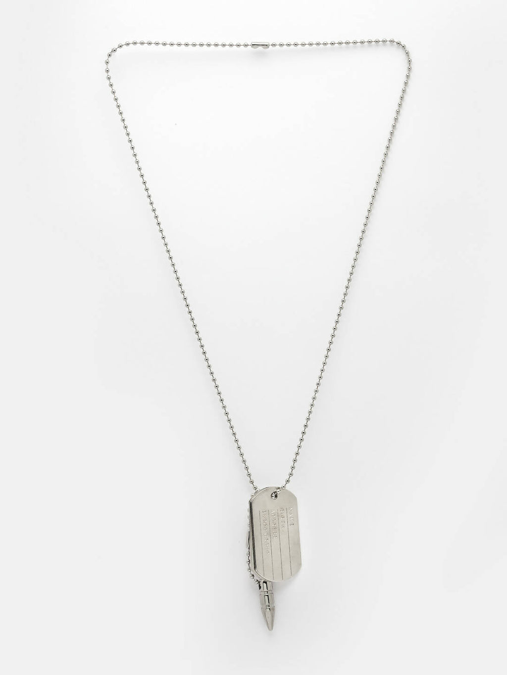 NVR Men Silver Plated Milletry Style Pendent With Chain | Grocsy