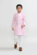 Joban Fashion Cotton Silk Pink Kurta With Straight Fit Pant | Grocsy