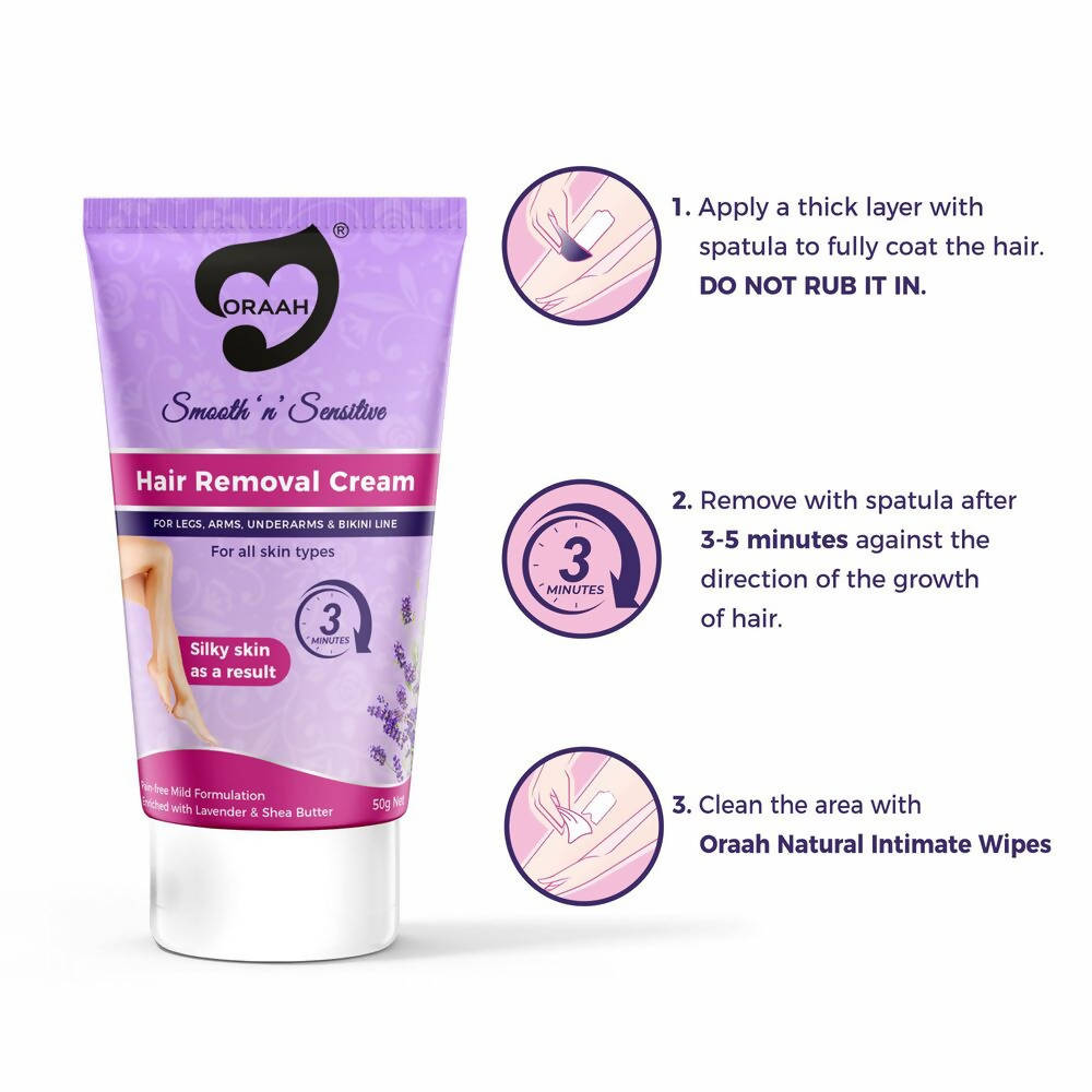 Oraah Smooth n Sensitive Hair Removal Cream | Grocsy