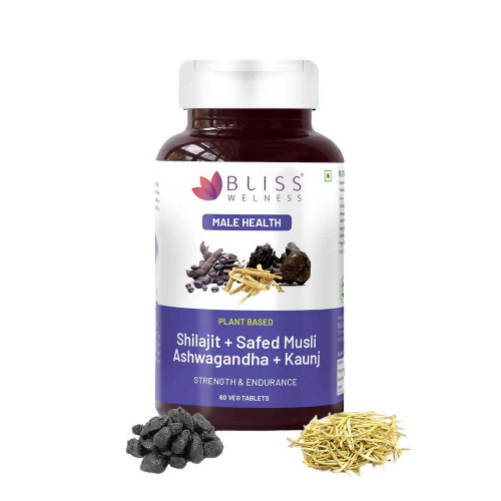 Bliss Welness Sj Ashwagandha Kaunj Safed Musli Tablets | Grocsy