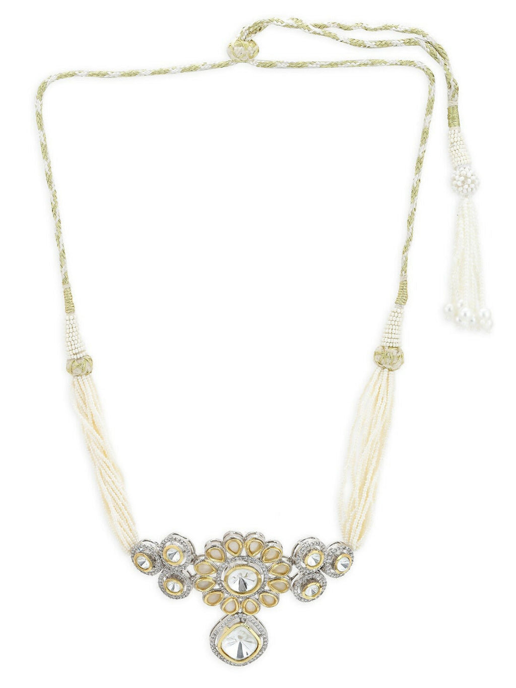 Flower Kundan Choker with Pearls- Ruby Raang | Grocsy