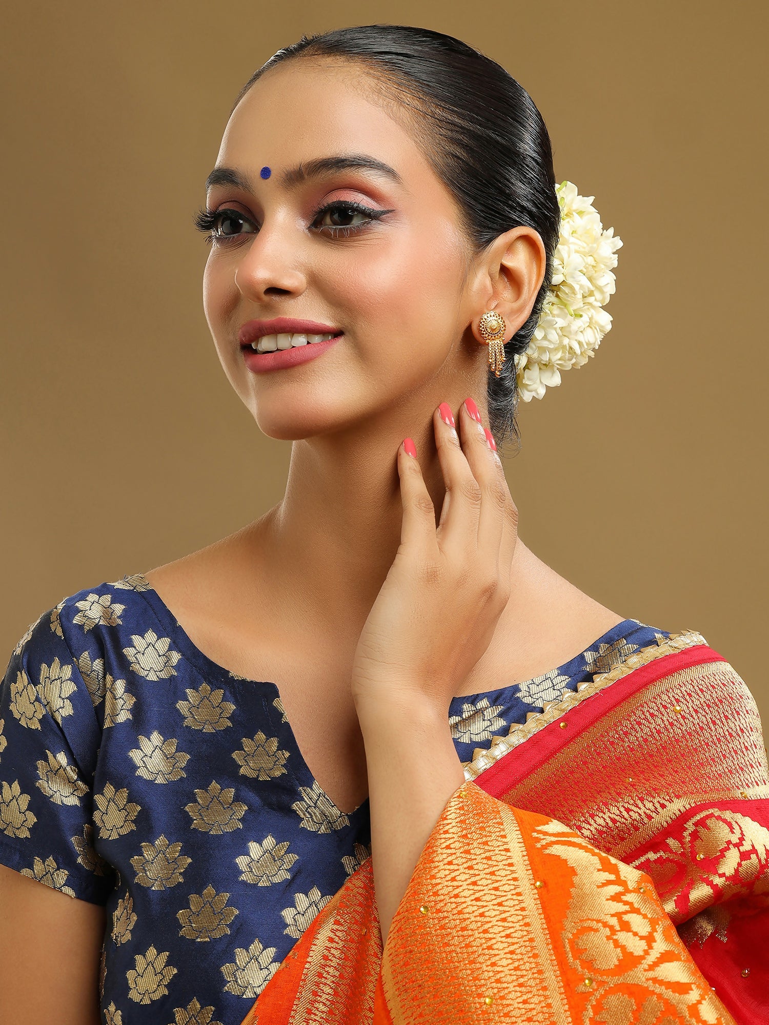 Ruby Raang Gold Dangler Earrings | Grocsy