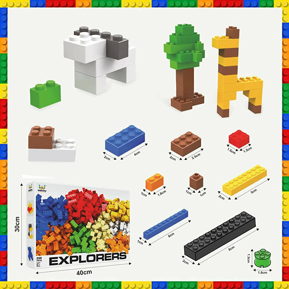 Webby Building Blocks Construction Set- 500 Pcs | Grocsy