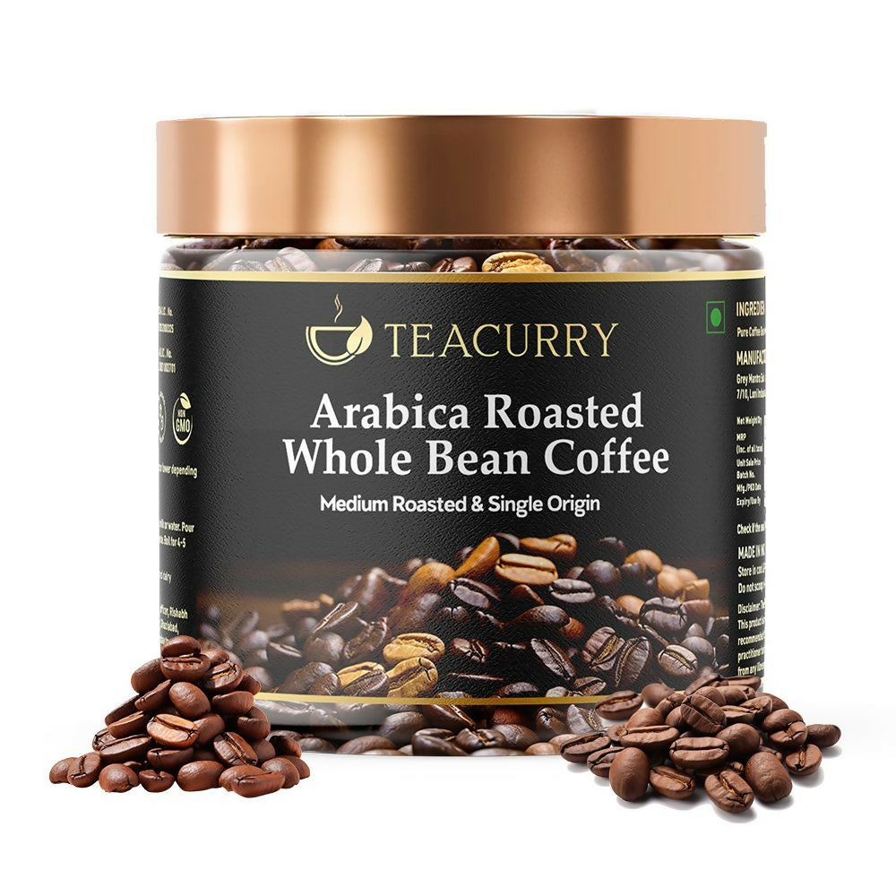 Teacurry Arabica Roasted Coffee Bean (Whole Bean, Medium Roasted) | Grocsy
