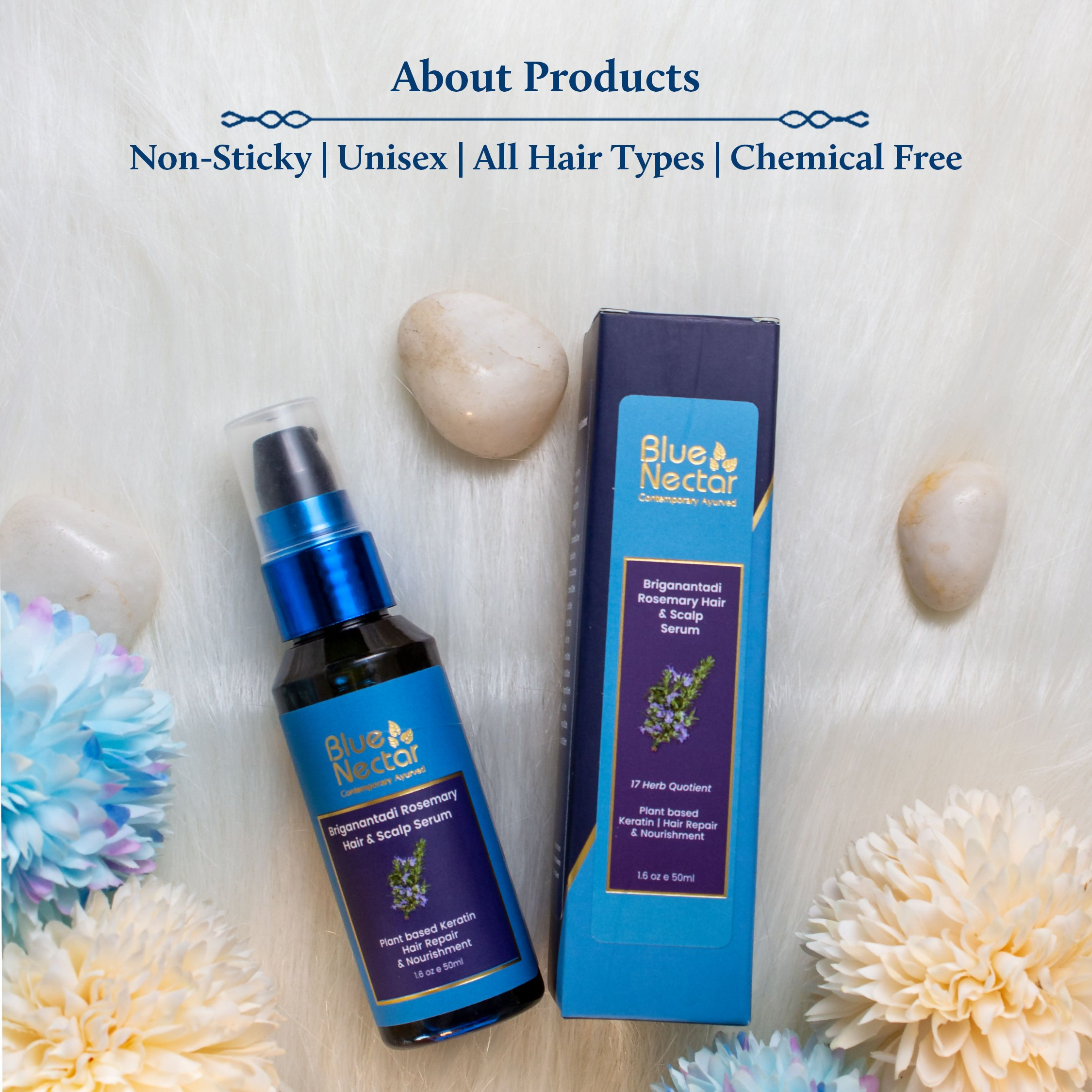 Blue Nectar Rosemary Hair & Scalp Serum | Grocsy